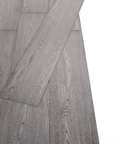 vidaXL PVC Flooring Planks 5.26 m² 2 mm Dark Grey