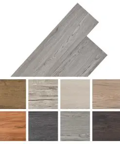 vidaXL PVC Flooring Planks 5.26 m² 2 mm Dark Grey