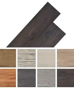 vidaXL PVC Flooring Planks 5.26 m² 2 mm Oak Dark Grey