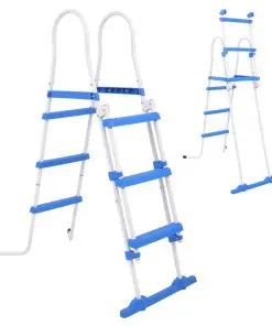 vidaXL Above-Ground Pool Safety Ladder with 3 Steps 107 cm