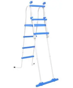 vidaXL Above-Ground Pool Safety Ladder with 3 Steps 122 cm