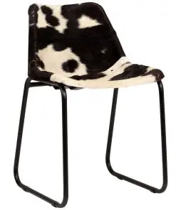 vidaXL Dining Chairs 2 pcs Genuine Goat Leather
