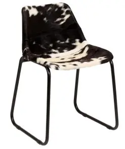 vidaXL Dining Chairs 2 pcs Genuine Goat Leather