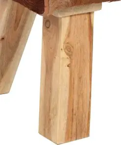 vidaXL Bench Genuine Goat Leather 160x28x50 cm