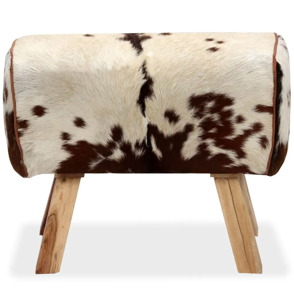 vidaXL Stool Genuine Goat Leather 60x30x50 cm