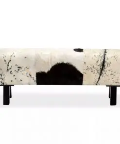 vidaXL Bench Genuine Goat Leather 120x30x45 cm
