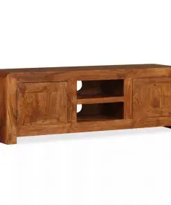 vidaXL TV Cabinet 120x30x40 cm Solid Wood with Sheesham Finish