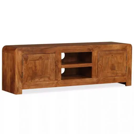 vidaXL TV Cabinet 120x30x40 cm Solid Wood with Sheesham Finish