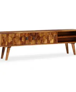 vidaXL TV Cabinet Solid Sheesham Wood 140x30x40 cm