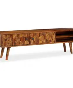 vidaXL TV Cabinet Solid Sheesham Wood 140x30x40 cm