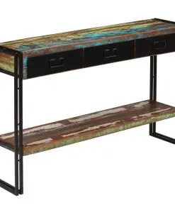 vidaXL Console Table Solid Reclaimed Wood 120x30x76 cm