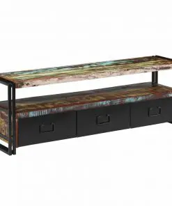 vidaXL TV Cabinet Solid Reclaimed Wood 120x30x40 cm