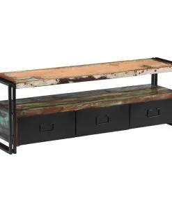 vidaXL TV Cabinet Solid Reclaimed Wood 120x30x40 cm