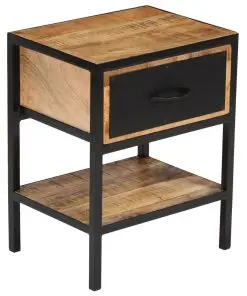 vidaXL Bedside Cabinet Solid Mango Wood 40x30x50 cm