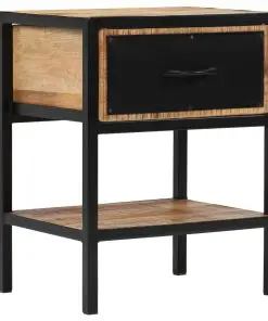 vidaXL Bedside Cabinet Solid Mango Wood 40x30x50 cm