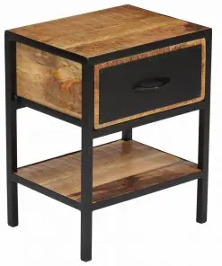 vidaXL Bedside Cabinet Solid Mango Wood 40x30x50 cm