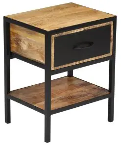vidaXL Bedside Cabinet Solid Mango Wood 40x30x50 cm