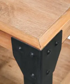 vidaXL Nightstand Solid Acacia Wood Steel 40x30x54 cm