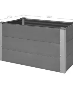 vidaXL Garden Planter WPC 100x50x54 cm Grey