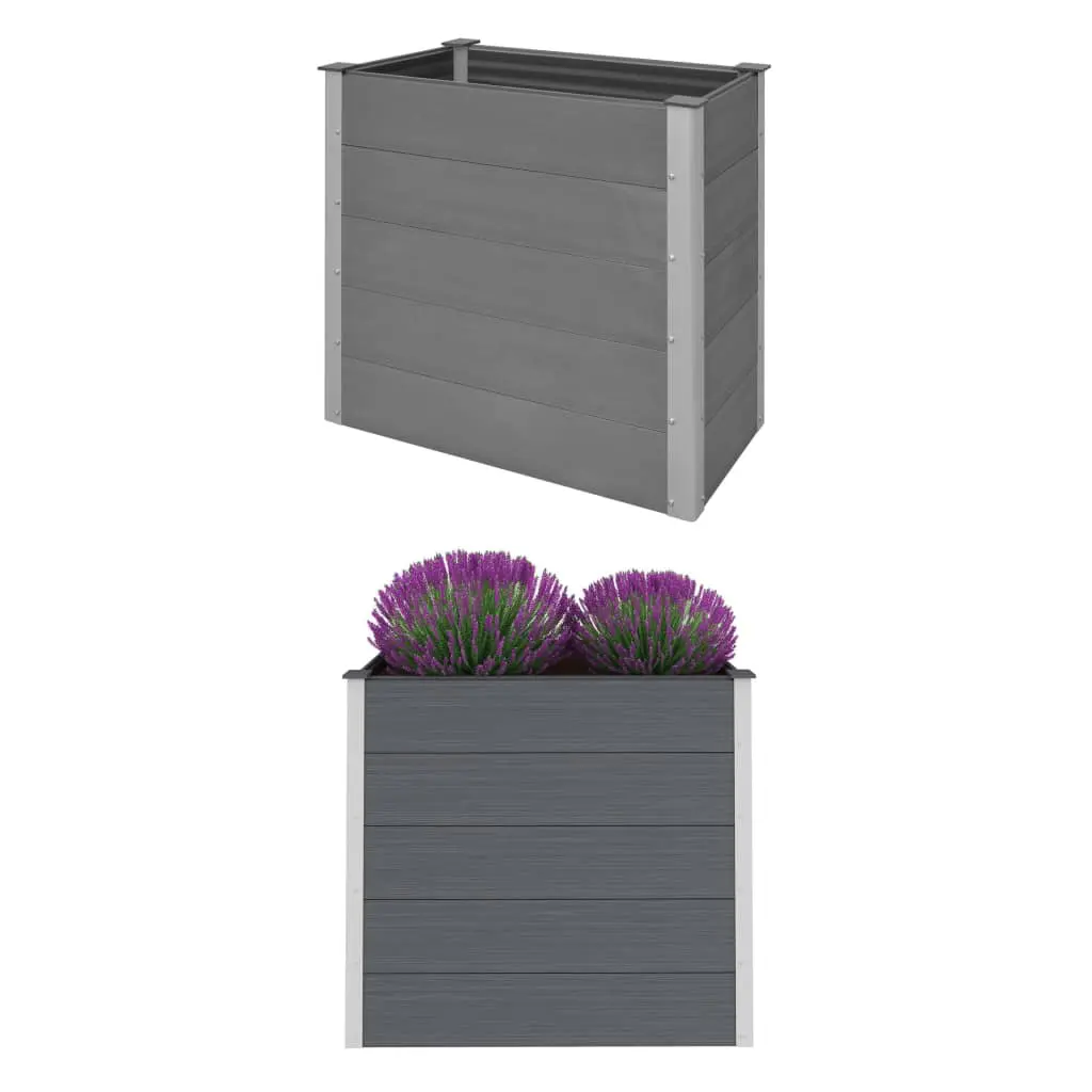 vidaXL Garden Planter WPC 100x50x91 cm Grey