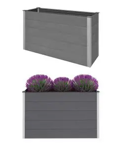 vidaXL Garden Raised Bed WPC 150x50x91 cm Grey