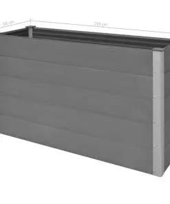 vidaXL Garden Planter WPC 150x50x91 cm Grey