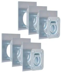 vidaXL Lashing Rings for Trailer 6 pcs Galvanised Steel 2000 kg