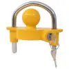 vidaXL Trailer Lock with 2 Keys Steel and Aluminium Alloy Yellow