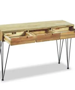 vidaXL Console Table 120x35x76 cm Solid Teak