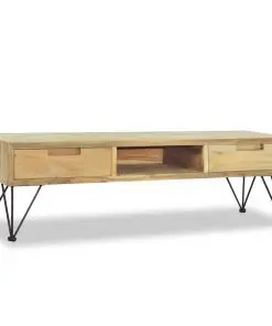 vidaXL TV Cabinet 120x35x35 cm Solid Teak
