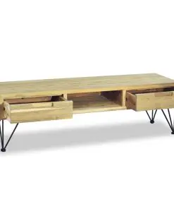vidaXL TV Cabinet 120x35x35 cm Solid Teak