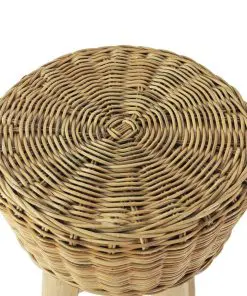 vidaXL Bar Stools 2 pcs Natural Rattan