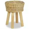 vidaXL Bar Stool Natural Rattan