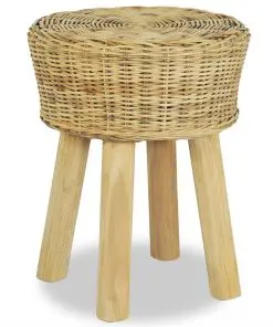 vidaXL Bar Stool Natural Rattan