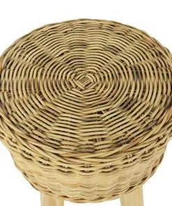 vidaXL Bar Stool Natural Rattan