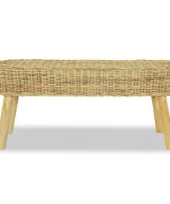 vidaXL Hall Bench 110x35x45 cm Natural Rattan