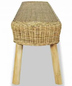 vidaXL Hall Bench 110x35x45 cm Natural Rattan