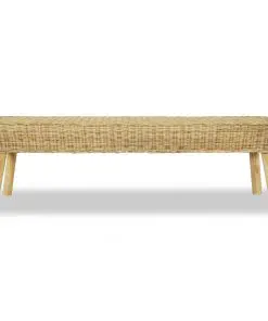 vidaXL Hall Bench 160x35x45 cm Natural Rattan