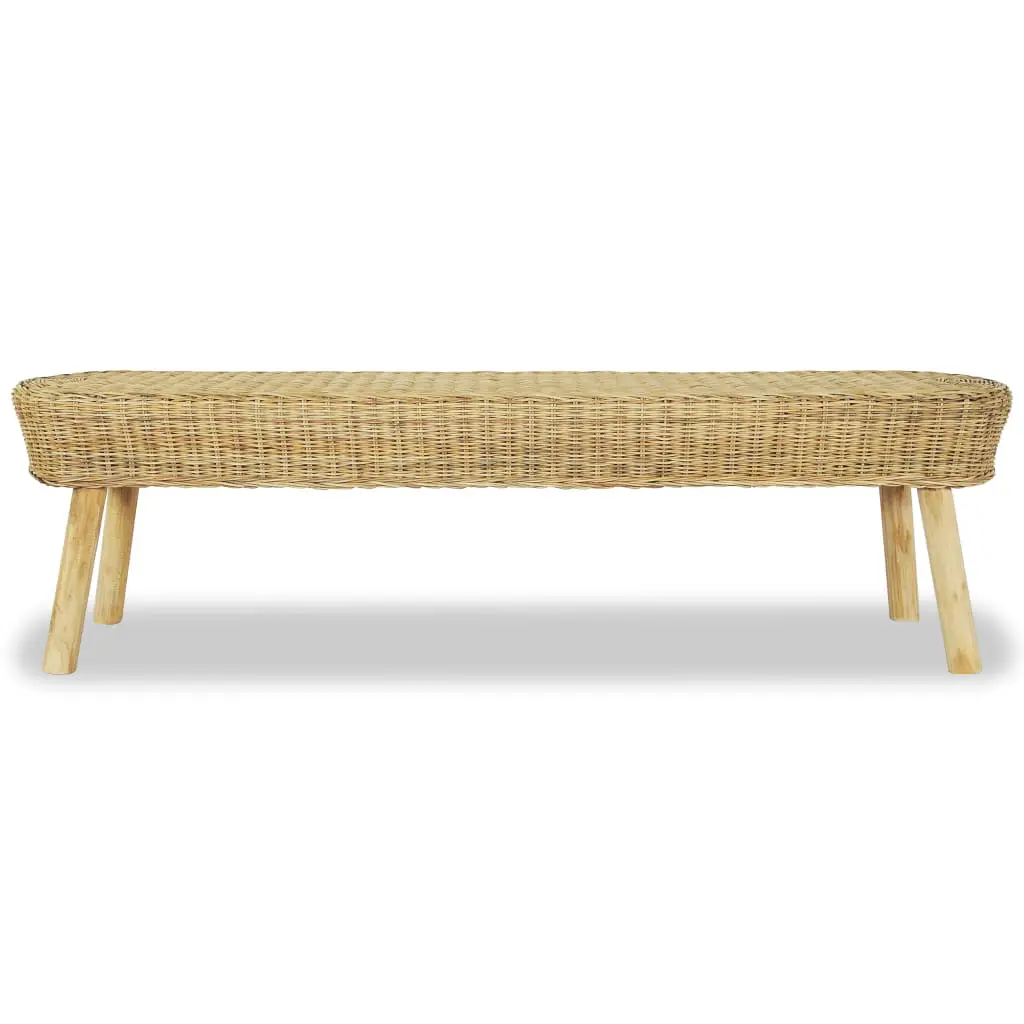 vidaXL Hall Bench 160x35x45 cm Natural Rattan