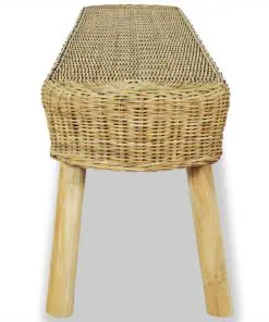 vidaXL Hall Bench 160x35x45 cm Natural Rattan