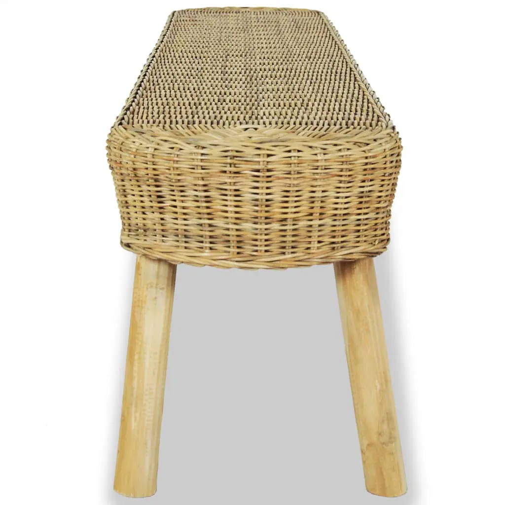 vidaXL Hall Bench 160x35x45 cm Natural Rattan