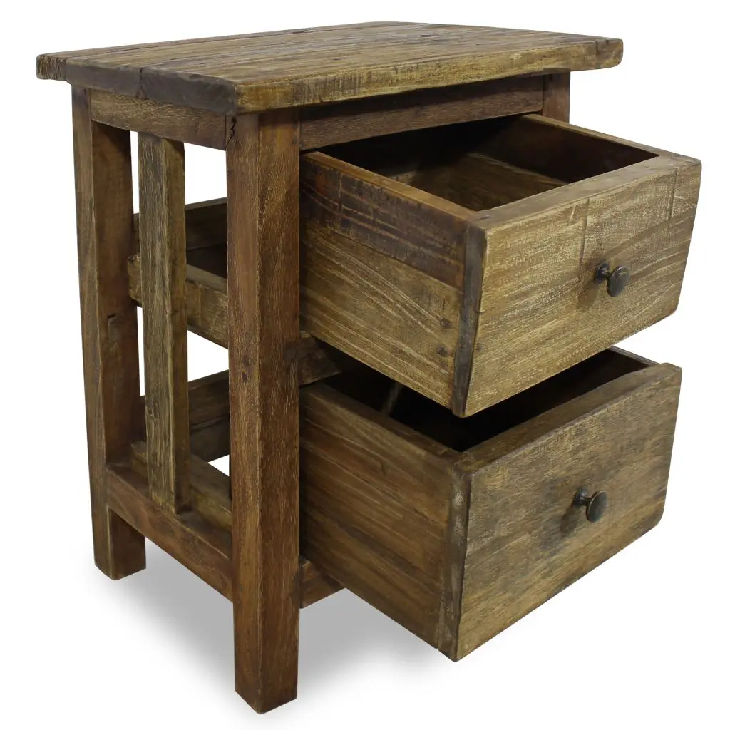 vidaXL Nightstand Solid Reclaimed Wood 40x30x51 cm