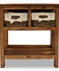 vidaXL Console Table Solid Reclaimed Wood 69x28x70 cm