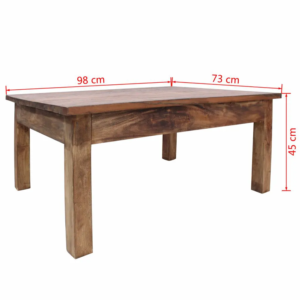 vidaXL Coffee Table Solid Reclaimed Wood 98x73x45 cm