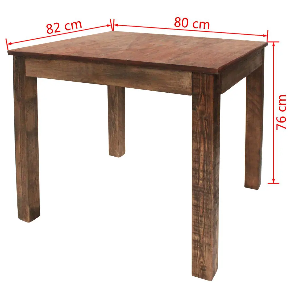 vidaXL Dining Table Solid Reclaimed Wood 82x80x76 cm