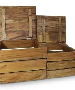 vidaXL Storage Crate Set 2 Pieces Solid Reclaimed Wood