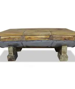 vidaXL Coffee Table Solid Reclaimed Wood 90x50x35 cm