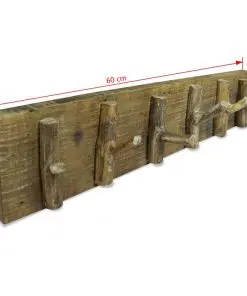 vidaXL Coat Rack Solid Reclaimed Wood 60×15 cm