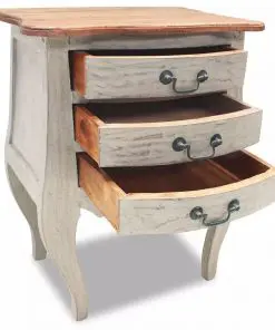 vidaXL Bedside Cabinet Solid Reclaimed Wood 48x35x64 cm