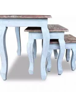 vidaXL Nesting Table Set 3 Pieces Solid Reclaimed Wood